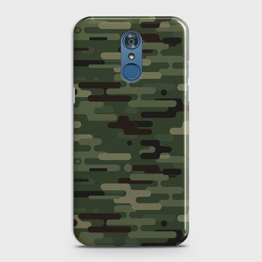 LG Q7 Cover - Camo Series 2 - Light Green Design - Matte Finish - Snap On Hard Case with LifeTime Colors Guarantee