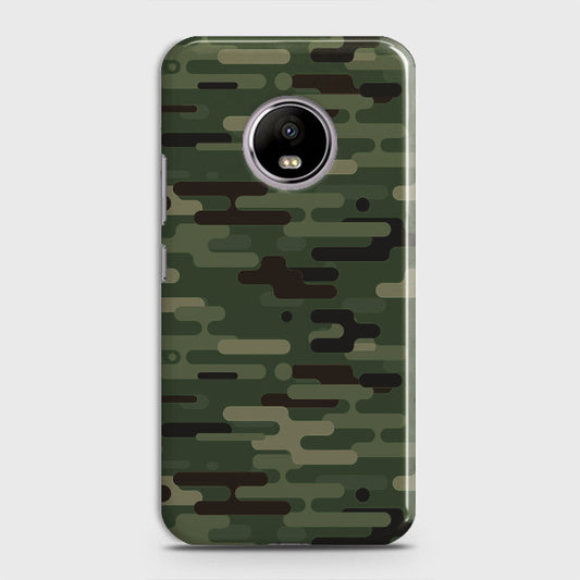 Motorola E4 Plus Cover - Camo Series 2 - Light Green Design - Matte Finish - Snap On Hard Case with LifeTime Colors Guarantee