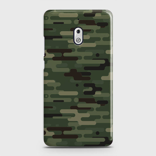 Nokia 2.1 Cover - Camo Series 2 - Light Green Design - Matte Finish - Snap On Hard Case with LifeTime Colors Guarantee
