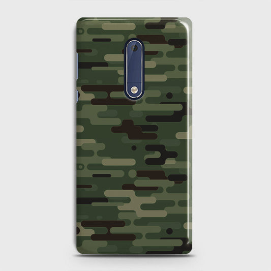 Nokia 5 Cover - Camo Series 2 - Light Green Design - Matte Finish - Snap On Hard Case with LifeTime Colors Guarantee