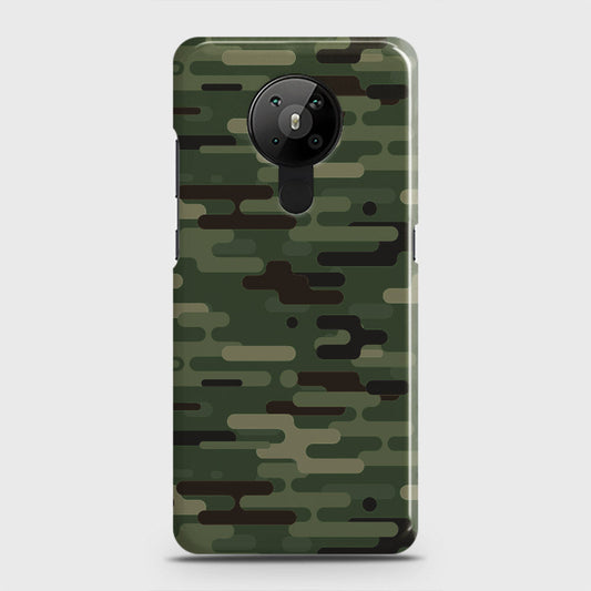 Nokia 5.3  Cover - Camo Series 2 - Light Green Design - Matte Finish - Snap On Hard Case with LifeTime Colors Guarantee