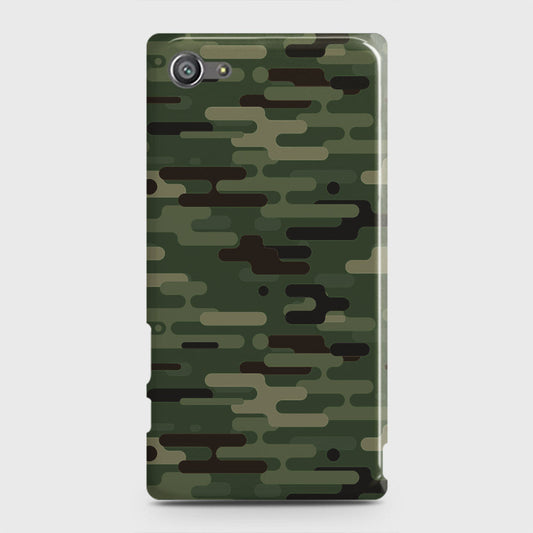 Sony Xperia Z5 Compact / Z5 Mini Cover - Camo Series 2 - Light Green Design - Matte Finish - Snap On Hard Case with LifeTime Colors Guarantee