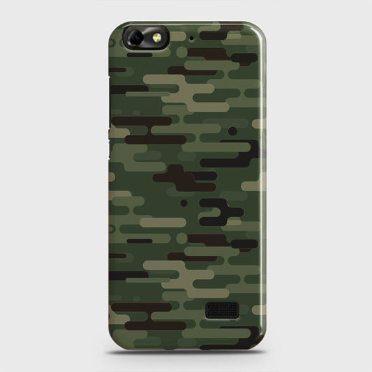 Huawei Honor 4C Cover - Camo Series 2 - Light Green Design - Matte Finish - Snap On Hard Case with LifeTime Colors Guarantee