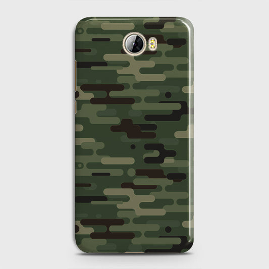 Huawei Y5 II Cover - Camo Series 2 - Light Green Design - Matte Finish - Snap On Hard Case with LifeTime Colors Guarantee