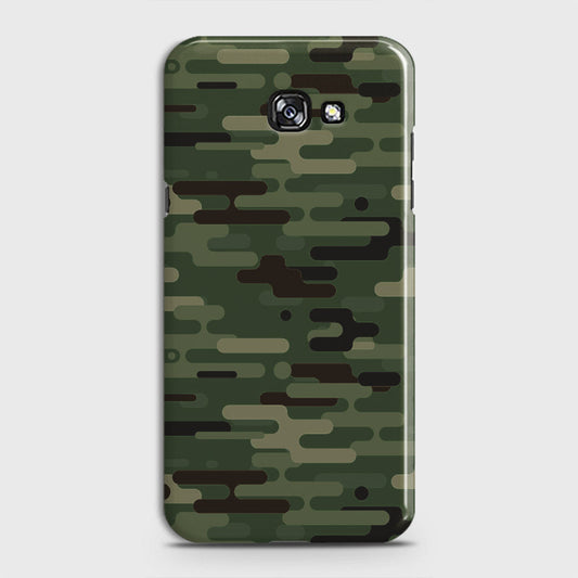 Samsung Galaxy A7 2017 / A720 Cover - Camo Series 2 - Light Green Design - Matte Finish - Snap On Hard Case with LifeTime Colors Guarantee