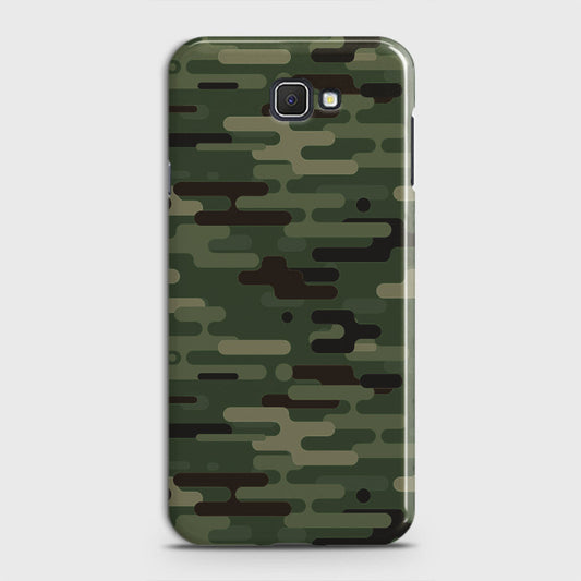 Samsung Galaxy J7 Prime 2 Cover - Camo Series 2 - Light Green Design - Matte Finish - Snap On Hard Case with LifeTime Colors Guarantee