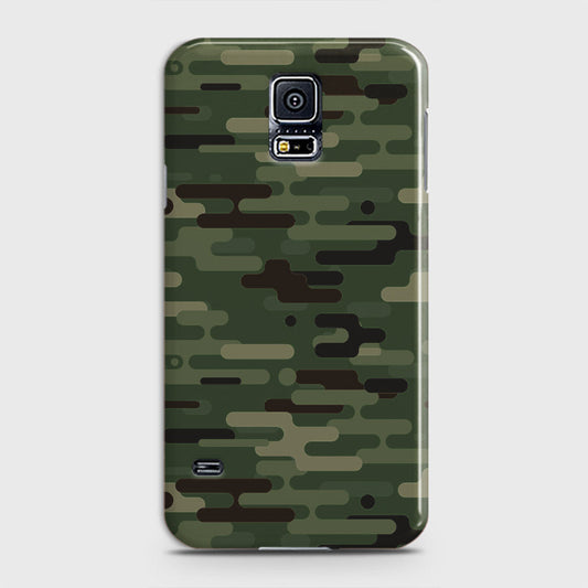 Samsung Galaxy S5 Cover - Camo Series 2 - Light Green Design - Matte Finish - Snap On Hard Case with LifeTime Colors Guarantee