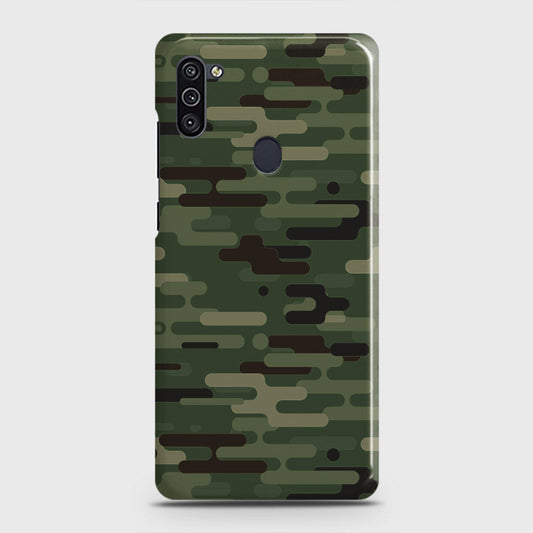 Samsung Galaxy M11 Cover - Camo Series 2 - Light Green Design - Matte Finish - Snap On Hard Case with LifeTime Colors Guarantee