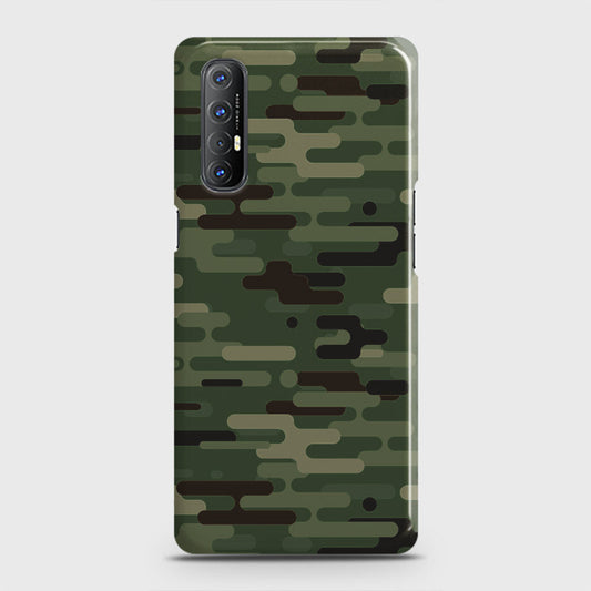Oppo Reno 3 Pro Cover - Camo Series 2 - Light Green Design - Matte Finish - Snap On Hard Case with LifeTime Colors Guarantee