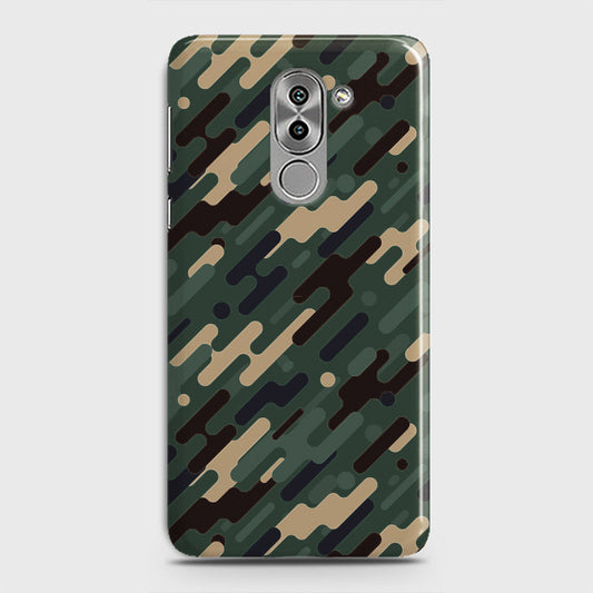 Huawei Honor 6X Cover - Camo Series 3 - Light Green Design - Matte Finish - Snap On Hard Case with LifeTime Colors Guarantee
