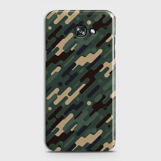 Samsung Galaxy A7 2017 / A720 Cover - Camo Series 3 - Light Green Design - Matte Finish - Snap On Hard Case with LifeTime Colors Guarantee