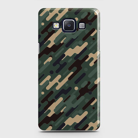 Samsung Galaxy E5 Cover - Camo Series 3 - Light Green Design - Matte Finish - Snap On Hard Case with LifeTime Colors Guarantee