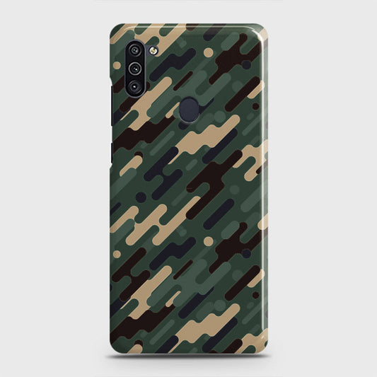 Samsung Galaxy M11 Cover - Camo Series 3 - Light Green Design - Matte Finish - Snap On Hard Case with LifeTime Colors Guarantee
