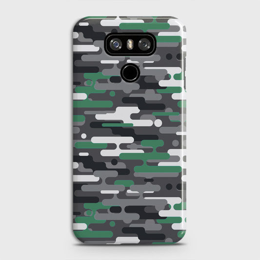 LG G6 Cover - Camo Series 2 - Green & Grey Design - Matte Finish - Snap On Hard Case with LifeTime Colors Guarantee
