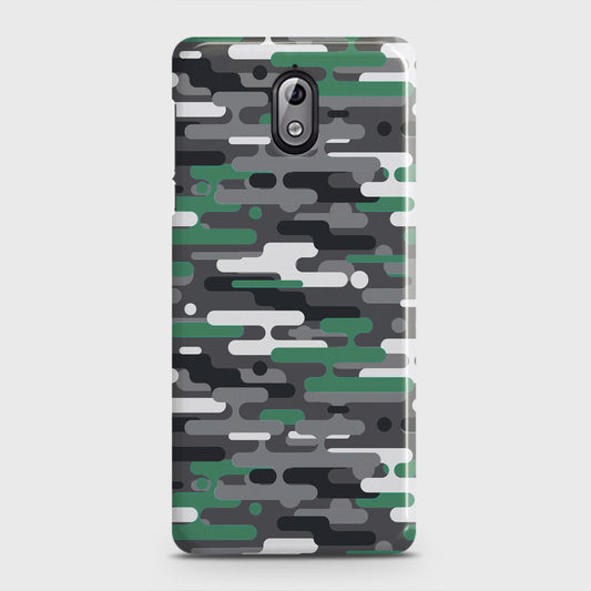 Nokia 3.1 Cover - Camo Series 2 - Green & Grey Design - Matte Finish - Snap On Hard Case with LifeTime Colors Guarantee