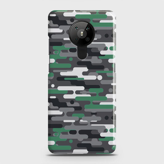 Nokia 5.3  Cover - Camo Series 2 - Green & Grey Design - Matte Finish - Snap On Hard Case with LifeTime Colors Guarantee