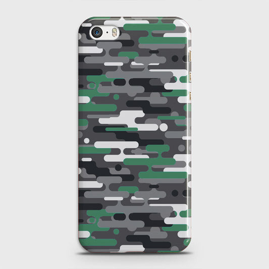 iPhone 5s Cover - Camo Series 2 - Green & Grey Design - Matte Finish - Snap On Hard Case with LifeTime Colors Guarantee