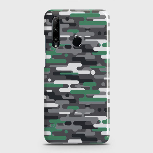 Honor 20 lite Cover - Camo Series 2 - Green & Grey Design - Matte Finish - Snap On Hard Case with LifeTime Colors Guarantee
