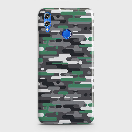 Huawei Honor Play Cover - Camo Series 2 - Green & Grey Design - Matte Finish - Snap On Hard Case with LifeTime Colors Guarantee