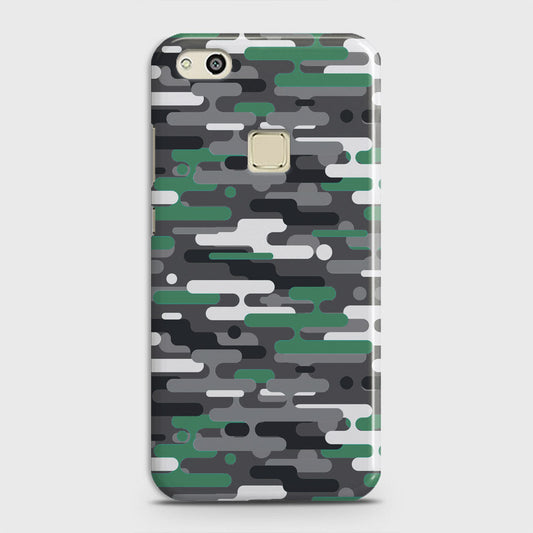 Huawei P10 Lite Cover - Camo Series 2 - Green & Grey Design - Matte Finish - Snap On Hard Case with LifeTime Colors Guarantee