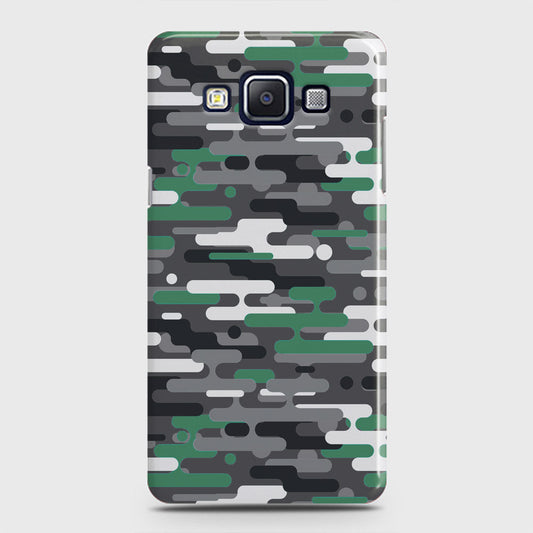Samsung Galaxy A5 2015 Cover - Camo Series 2 - Green & Grey Design - Matte Finish - Snap On Hard Case with LifeTime Colors Guarantee