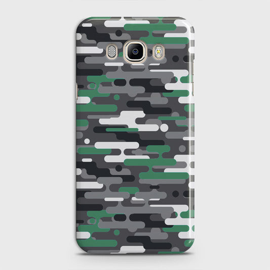 Samsung Galaxy J5 2016 / J510 Cover - Camo Series 2 - Green & Grey Design - Matte Finish - Snap On Hard Case with LifeTime Colors Guarantee