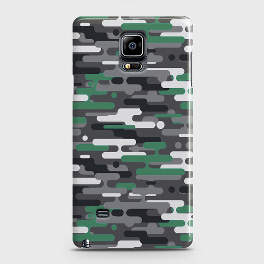 Samsung Galaxy Note 4 Cover - Camo Series 2 - Green & Grey Design - Matte Finish - Snap On Hard Case with LifeTime Colors Guarantee