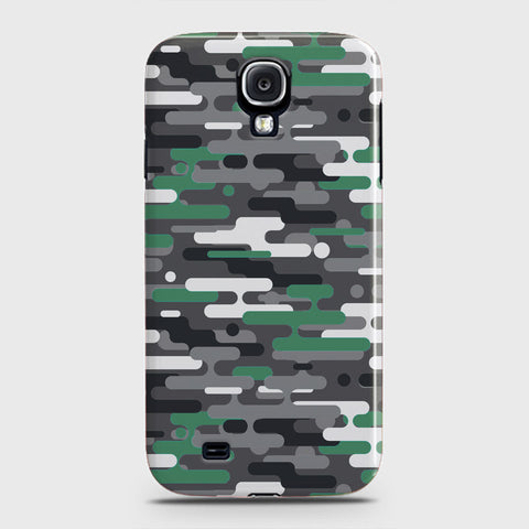 Samsung Galaxy S4 Cover - Camo Series 2 - Green & Grey Design - Matte Finish - Snap On Hard Case with LifeTime Colors Guarantee