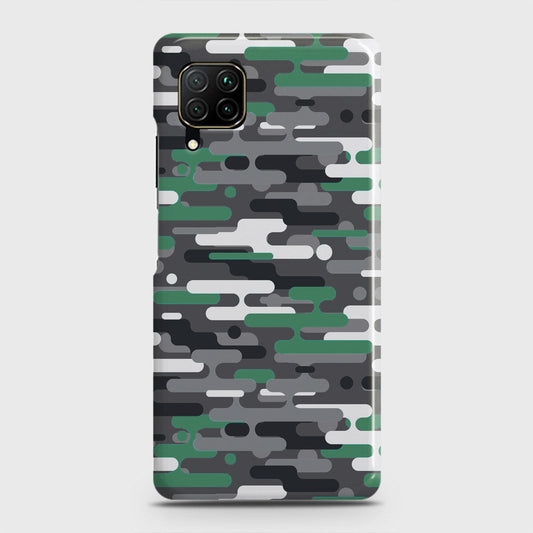 Huawei P40 lite Cover - Camo Series 2 - Green & Grey Design - Matte Finish - Snap On Hard Case with LifeTime Colors Guarantee