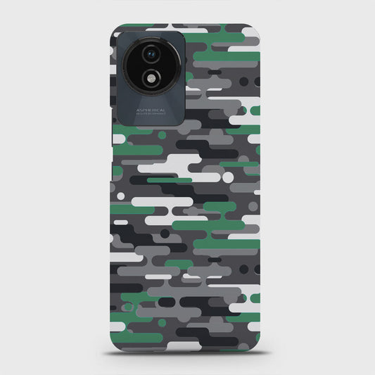 Vivo Y02 Cover - Camo Series 2 - Green & Grey Design - Matte Finish - Snap On Hard Case with LifeTime Colors Guarantee