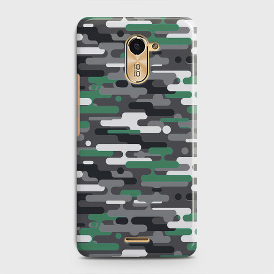 Infinix Hot 4 / Hot 4 Pro  Cover - Camo Series 2 - Green & Grey Design - Matte Finish - Snap On Hard Case with LifeTime Colors Guarantee
