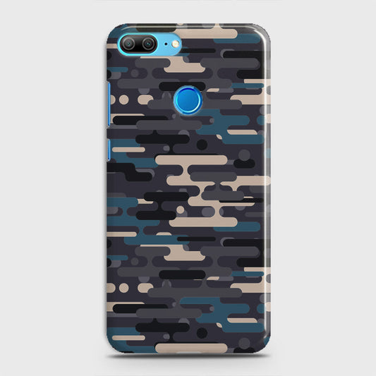 Huawei Honor 10 Cover - Camo Series 2 - Blue & Grey Design - Matte Finish - Snap On Hard Case with LifeTime Colors Guarantee