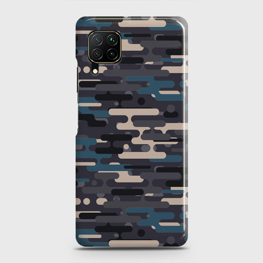 Huawei P40 lite Cover - Camo Series 2 - Blue & Grey Design - Matte Finish - Snap On Hard Case with LifeTime Colors Guarantee
