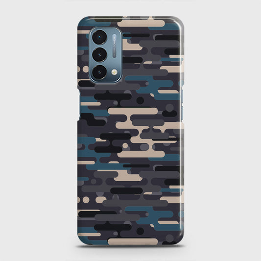 OnePlus Nord N200 5G Cover - Camo Series 2 - Blue & Grey Design - Matte Finish - Snap On Hard Case with LifeTime Colors Guarantee