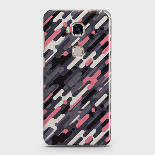 Huawei Honor 5X Cover - Camo Series 3 - Pink & Grey Design - Matte Finish - Snap On Hard Case with LifeTime Colors Guarantee
