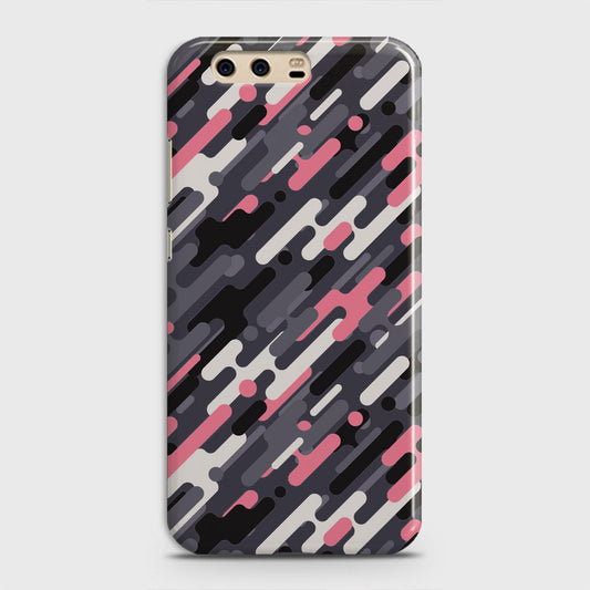Huawei P10 Cover - Camo Series 3 - Pink & Grey Design - Matte Finish - Snap On Hard Case with LifeTime Colors Guarantee