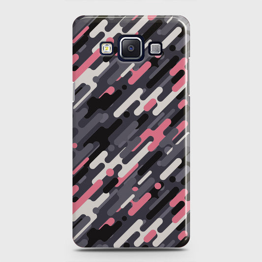 Samsung Galaxy E5 Cover - Camo Series 3 - Pink & Grey Design - Matte Finish - Snap On Hard Case with LifeTime Colors Guarantee