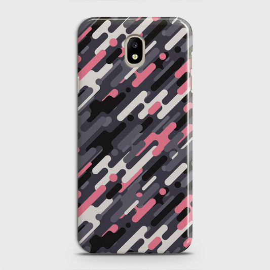 Samsung Galaxy J3 2018 Cover - Camo Series 3 - Pink & Grey Design - Matte Finish - Snap On Hard Case with LifeTime Colors Guarantee