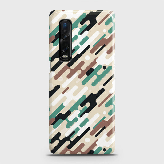 Oppo Find X2 Pro Cover - Camo Series 3 - Black & Brown Design - Matte Finish - Snap On Hard Case with LifeTime Colors Guarantee