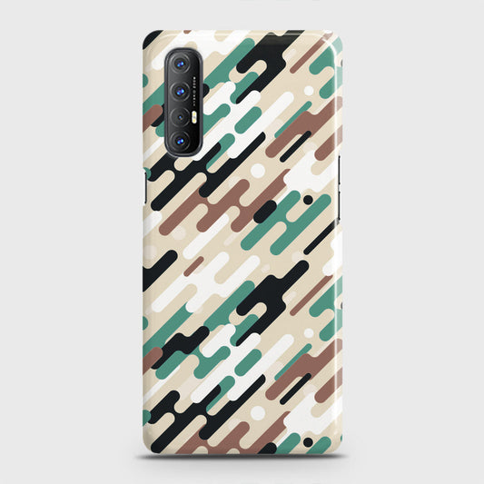 Oppo Reno 3 Pro Cover - Camo Series 3 - Black & Brown Design - Matte Finish - Snap On Hard Case with LifeTime Colors Guarantee