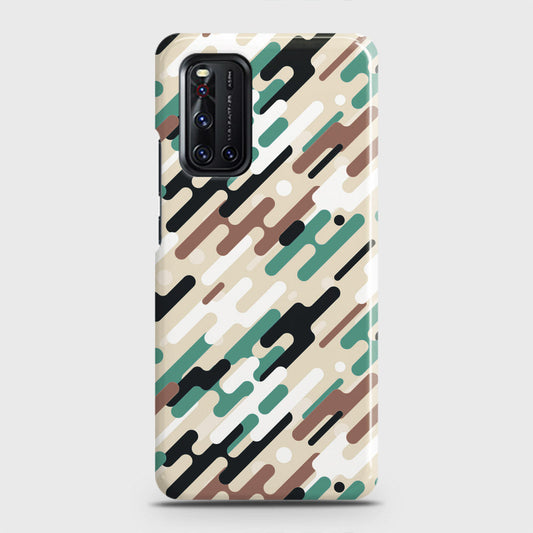 Vivo V19  Cover - Camo Series 3 - Black & Brown Design - Matte Finish - Snap On Hard Case with LifeTime Colors Guarantee