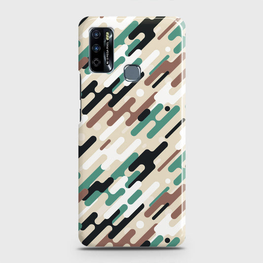 Infinix Hot 9 Play Cover - Camo Series 3 - Black & Brown Design - Matte Finish - Snap On Hard Case with LifeTime Colors Guarantee