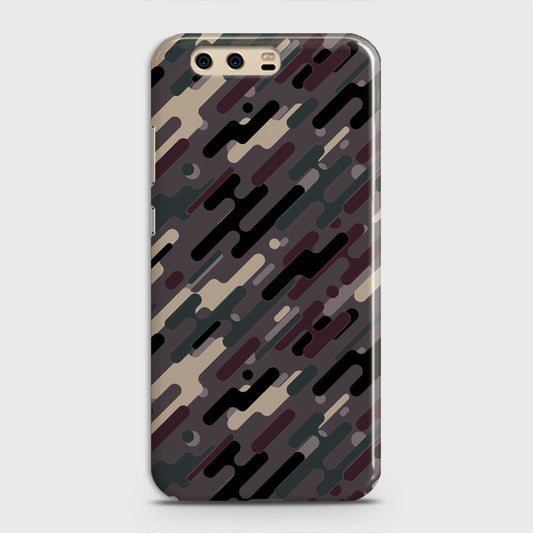 Huawei P10 Cover - Camo Series 3 - Red & Brown Design - Matte Finish - Snap On Hard Case with LifeTime Colors Guarantee