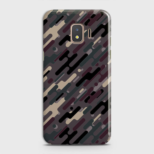 Samsung Galaxy J2 Core 2018 Cover - Camo Series 3 - Red & Brown Design - Matte Finish - Snap On Hard Case with LifeTime Colors Guarantee
