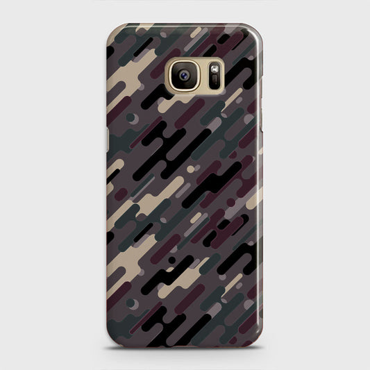 Samsung Galaxy Note 7 Cover - Camo Series 3 - Red & Brown Design - Matte Finish - Snap On Hard Case with LifeTime Colors Guarantee