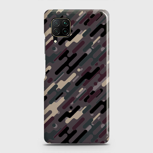 Huawei P40 lite Cover - Camo Series 3 - Red & Brown Design - Matte Finish - Snap On Hard Case with LifeTime Colors Guarantee