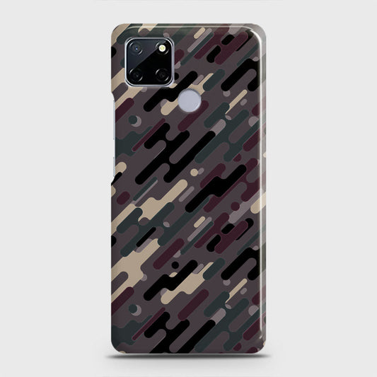 Realme Narzo 30A Cover - Camo Series 3 - Red & Brown Design - Matte Finish - Snap On Hard Case with LifeTime Colors Guarantee