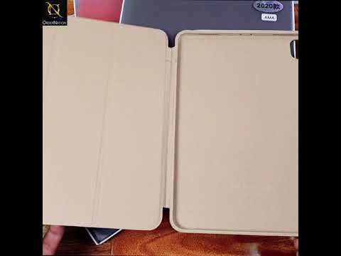 PU Leather Smart Book Foldable Case For iPad Mini 3 / 2 / 1 - Golden