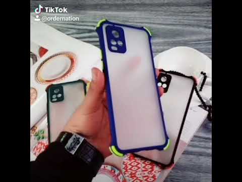 Xiaomi Redmi Note 9S - Blue - Semi Transparent Matte Shockproof Camera Ring Protection Case