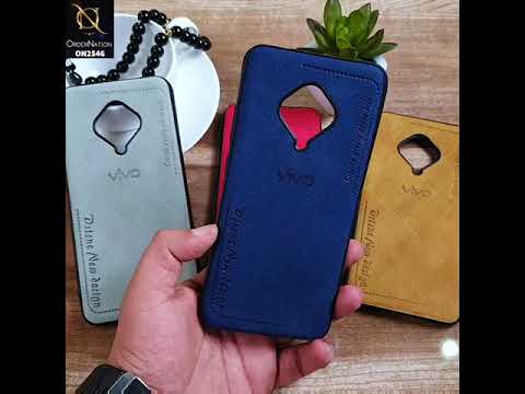 Oppo A3s Cover - Gray - New Design Jeans Texture Leather Soft Case